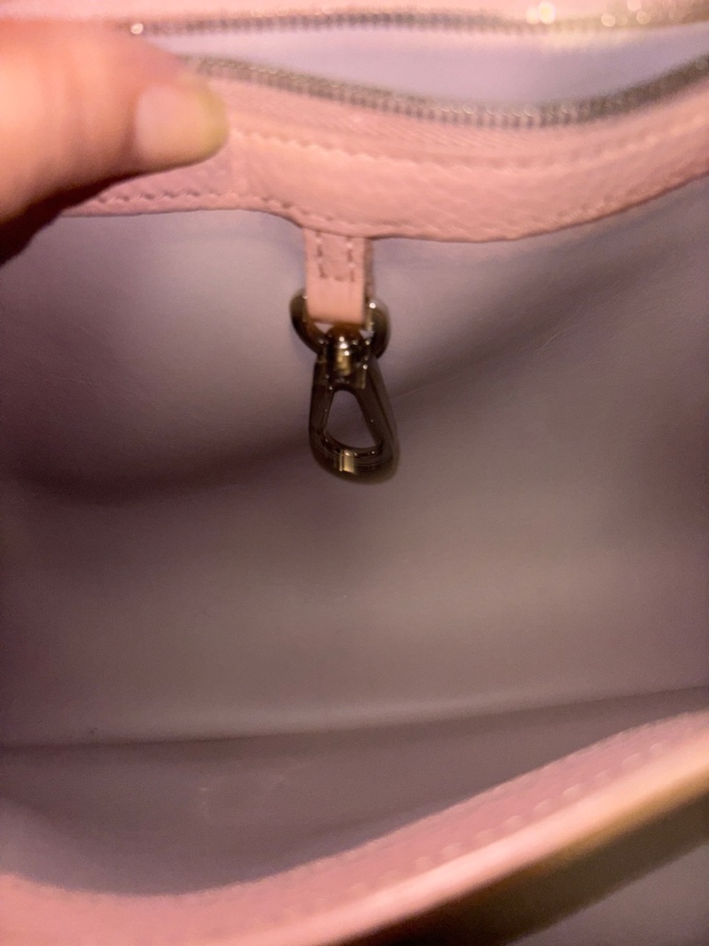 Louis Vuitton Pink Pebbled Leather Top-Handle Satchel with Stud Accents - Picture 13 of 13
